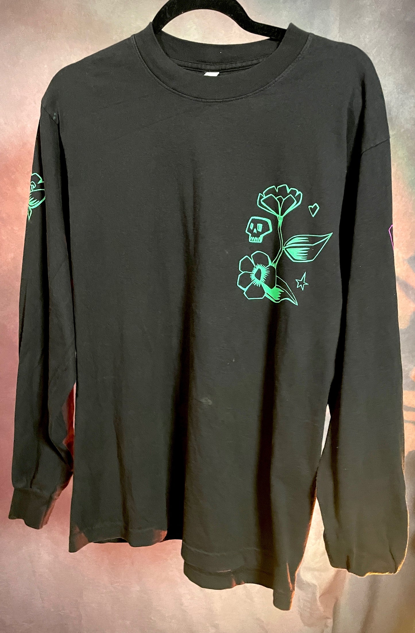 Small Long Sleeve - Fluorescent Flowers